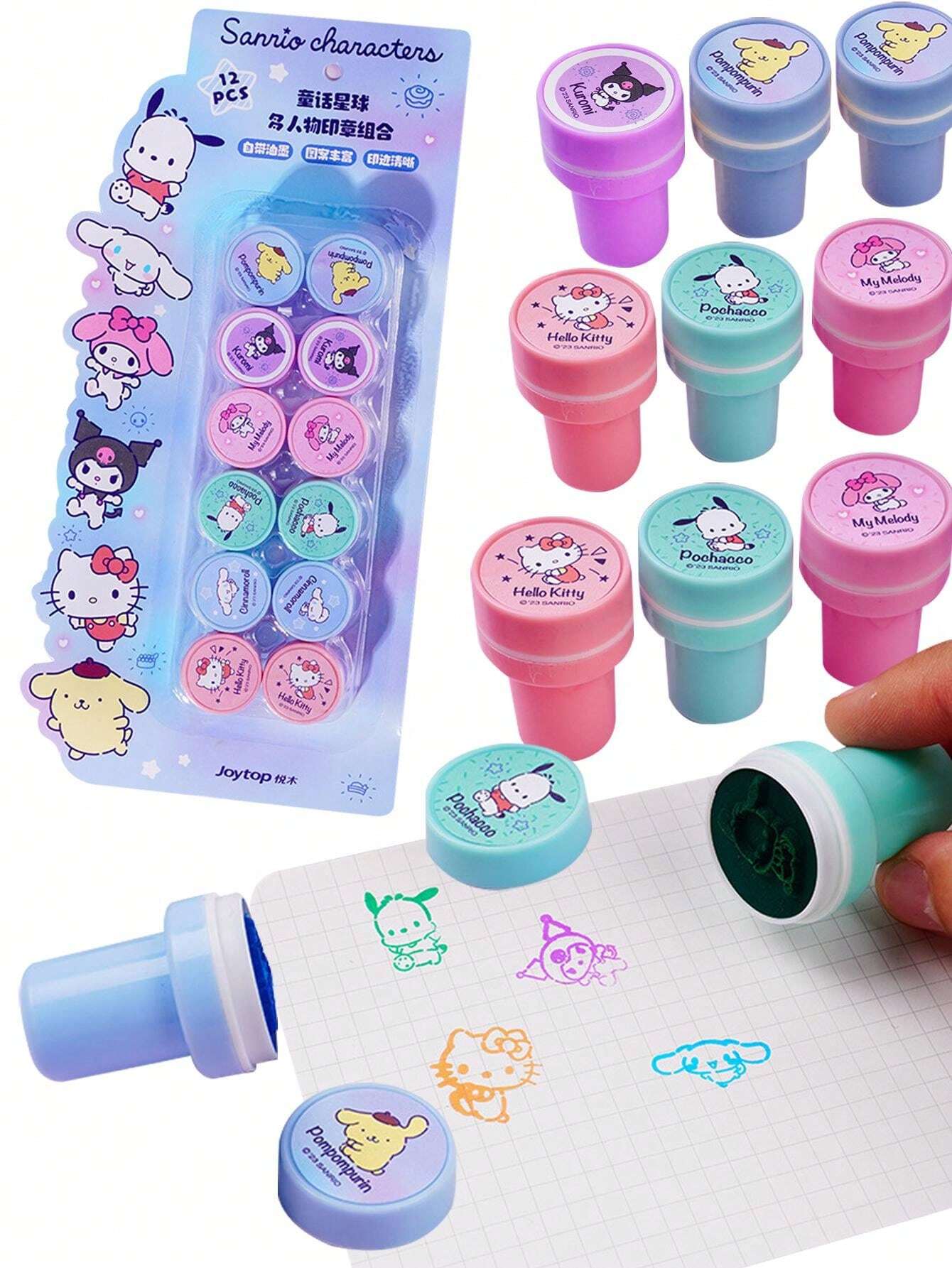 Genuine Sanrio Cartoon DIY Hello Kitty Seal Anime Melody Kuromi