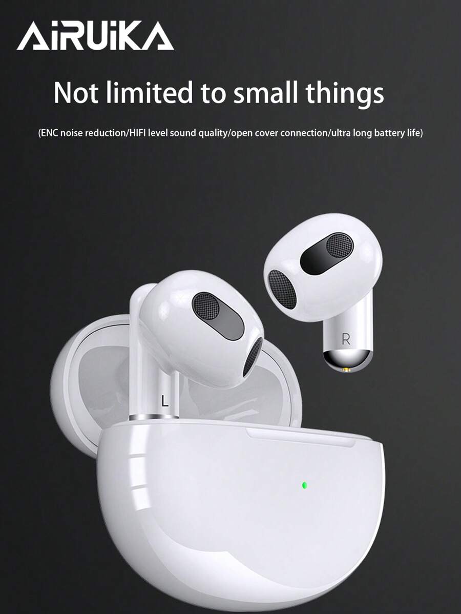 AIRUIKA PROS Wireless Bluetooth Earphones ENC Noise-Proof 5.2 Semi-In-Ear Sports TWS With Ultra-Long Battery Life For IOS, Android, And Other Devices - PROS - View 1