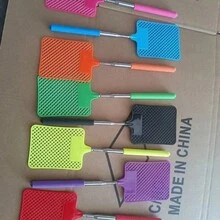 1 件不锈钢可伸缩苍蝇拍，可伸缩且易于使用，家庭必备的蚊子和苍蝇拍，可伸缩苍蝇拍，带延长手柄，可伸缩手柄，苍蝇拍重型套装，适用于家庭、教室和办公室，5 种颜色，害虫防治，夏季必备品，公寓必备品，家用小工具 - 彩色 - 查看 5
