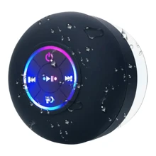 Wireless Shower Speaker Waterproof 5.0 Bluetooth Speaker With Suction - Black - View 1