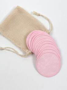 Makeup Remover Pads With Storage Bag - Pack Of 5/10/20, Soft And Reusable Rounds, Suitable For Cleansers, Washable Bamboo Pads, Ideal For All Skin Types - Baby Pink - View 7