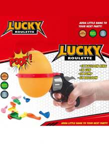 Russian Roulette Balloon Gun Prank Toy, Party Water Pistol For Interactive Game - Multicolor - View 8