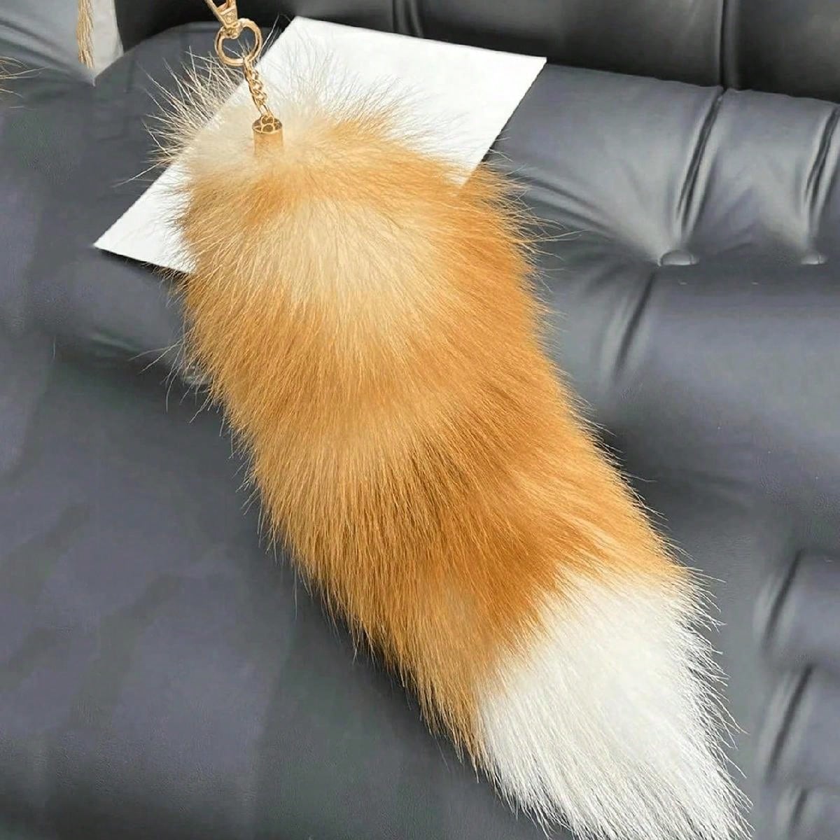 1Pc Key Ring ,Tails Chain Keychain Keyring Gift,Cute Simulation Fox Tail Keychain Pendant Key Chain Bags Charm Keys Holder,Thanksgiving, Valentine's Day Holiday Gifts(Random Color)