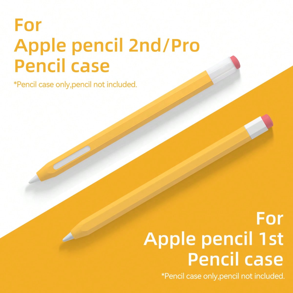 DANYCase Compatible With Apple Pencil 1 2 Case Duotone Soft Silicone Protective Cover 1st 2nd Generation IPad Pencil Skin Compatible With Apple Pencil Case