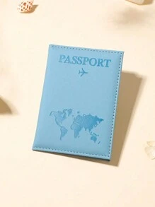 1个哑光护照夹，带字母印刷和固定边缘设计，适合国际旅行，可用作护照夹、护照盒、护照钱包、护照袋，也适合度假旅行、旅行收纳、旅行配件、旅行钱包、护照夹、护照钱包、沙滩度假包、夏季旅行包。