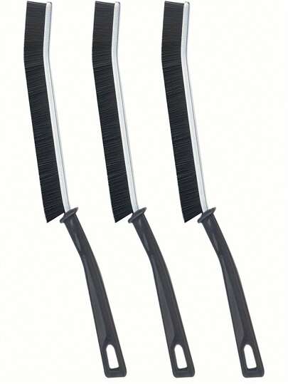 3pcs Corner Seam Cleaning Brushes With Hard Bristles, Multi-Functional Gap Cleaning Tool, Ideal For Bathroom, Store Etc.,Kitchen,Bathroom,Home,Household Suppliers