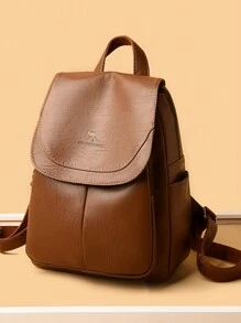 High Quality Leather Backpack Women Large Capacity Travel Backpack Fashion School Bags Shoulder Bags For Women 2024 New - Brown - View 1