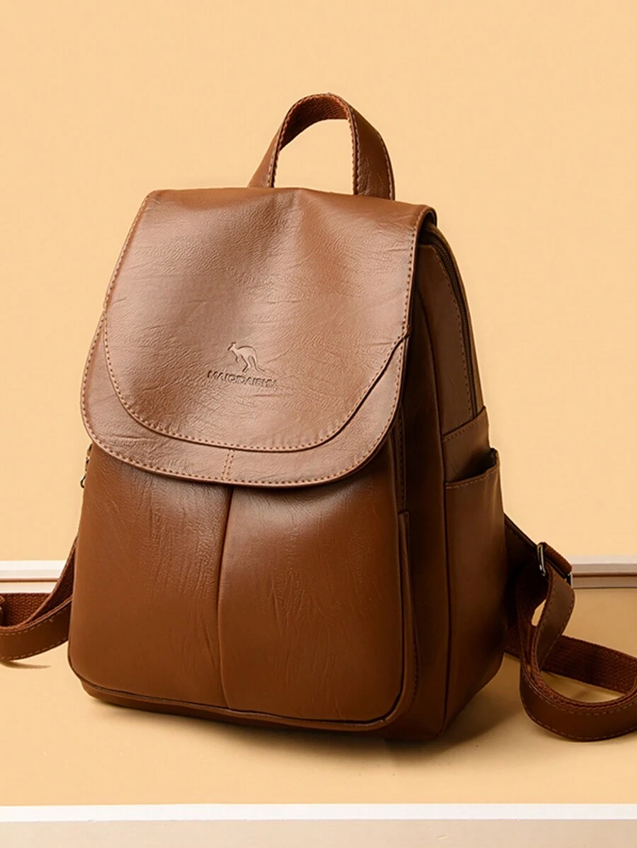 High Quality Leather Backpack Women Large Capacity Travel Backpack Fashion School Bags Shoulder Bags For Women 2024 New - Brown - View 1