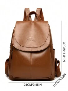 High Quality Leather Backpack Women Large Capacity Travel Backpack Fashion School Bags Shoulder Bags For Women 2024 New - Brown - View 2