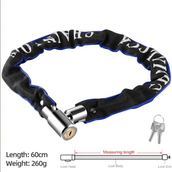 Xunting Bike Chain Lock With Lighter Weight And Stronger Security, Anti-Theft Bicycle Lock For Bikes, Motorcycles, Doors
