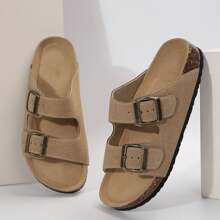 Women's Cork Insole Sandals,Soft Sandals,Adjustable Buckle Non-Slip Sandals - 棕色 - 查看 1