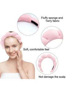 1 套多巴胺时尚弹性彩色发带发圈花形发饰握把适合女孩日常派对礼物 2024 1 套 Spa 头带和腕带套装护肤头带用于洗脸面部发夹适合浓密头发可爱蓬松海绵泡泡妆，蝴蝶结头带天鹅绒大环哑光哑光握夹粉色系列蓝色系列黑色系列造型工具套装 SPA PA 发带套装头带发箍爪夹天鹅绒发箍腕带用于洗脸护肤化妆 - 彩色 - 查看 7