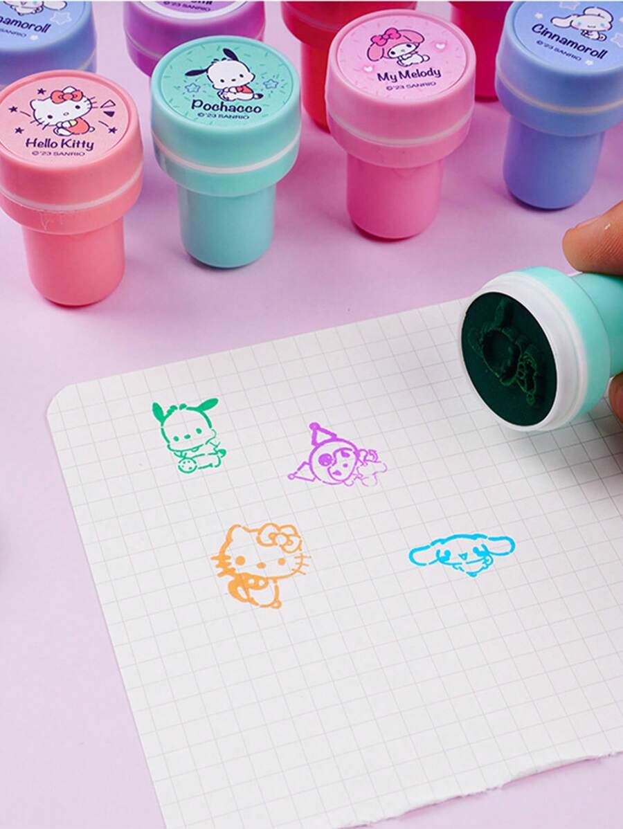 Genuine Sanrio Cartoon DIY Hello Kitty Seal Anime Melody Kuromi