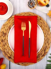 High-Quality Satin Napkins, Soft And Square Shaped, Ideal For Dinner Parties, Wedding Receptions, Festive Table Decoration - Multicolor - View 5