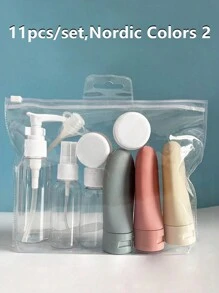 11pcs/Set Refillable Silicone Flexible Tube Travel Bottles Set - Leak Proof And Squeezable For Shampoo, Lotion, And Toiletries - Perfect For Carry On And On-The-Go Use,Travel Bottles Set, Refillable Cosmetic Containers Empty Shampoo Shower Gel Tubes For Toiletries Shampoo And Body Wash Liquid Travel Bottles Lotion Sub Bottle Squeezable Containers.Travel Bottles For Toiletries Leakproof Refillable Travel Size Containers For Shampoo Conditioner Liquids Lotion Soap Body Wash Men And Women Business, Portable Accessories Storage