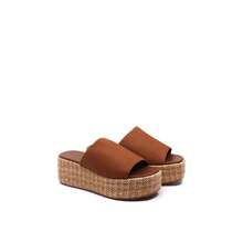 Free People Women's Harbor Raffia Platform Sandal In Tan - tanné - Voir 1