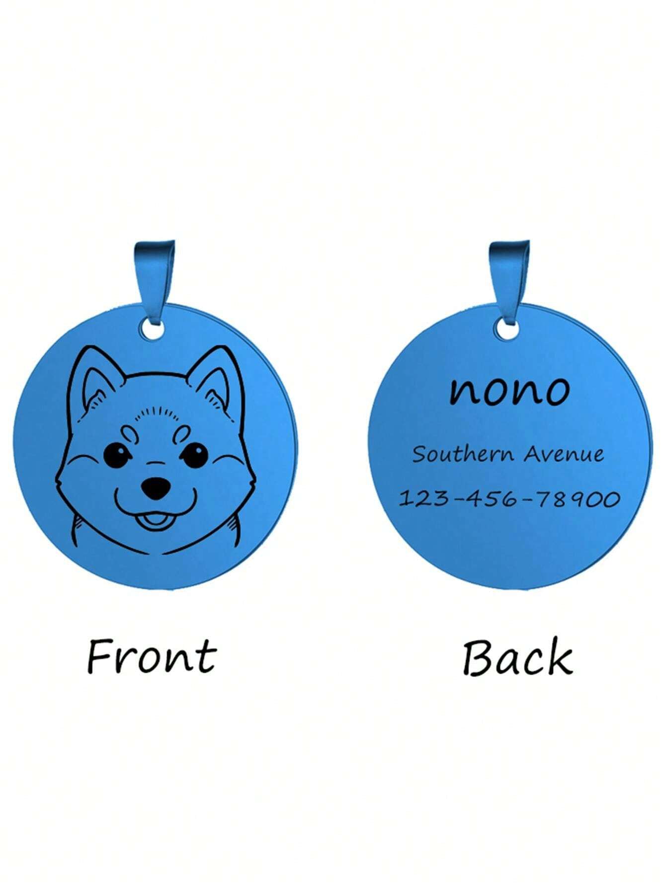 Médaille D'identification Personnalisable Pour Chien Et Chat - En Acier Inoxydable - Tailles 25/32/36 Mm - Gravure Texte Au Choix - 3