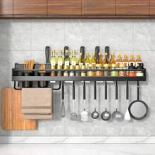 Crockery Cabinet & Kitchen Storage, Storage Racks - màu đen - Xem 3