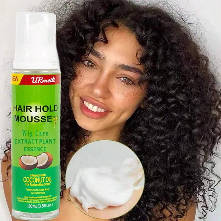 100 ML Curly Hair Mousse For Wigs Strong Hold Olive Oil Hair Styling ...