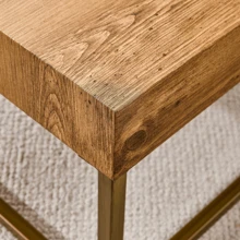 Modern Rectangular Coffee Table, Dining Table. MDF Desktop With Metal Legs. Suitable For Restaurants And Living Rooms. The Size :31.5"*31.5"*14.37".Fiah