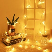 1pc LED Photo Clips String Light, Creative Decoration For Photo Wall, Battery Powered, Suitable For Indoor Decoration, Proposal, Festival And Confession (Colorful) - Multicolor - View 11