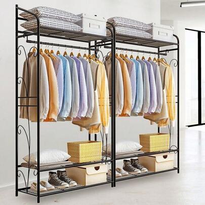 UNHO Metal Open Wardrobe Simplicity Clothes Rack Garment Storage Hanger Shoes Organiser Halloween Decorations Halloween Costumes Autumn Decor Festival Decor,Spring,Minimalist,Summer TopsCoat Rack Back To School Travel Essentials Room Decor,Home Decor,Bedroom Decor Storage Organization And Storage Puppy Keep Dress Shorts Phone Case Bikini Summer Dresses For Women Skirt Summer Dress Dresses Nails Jeans Tops White Dress Dresses For Women