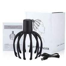 USB Rechargeable Electric Octopus Claw Scalp Massager For Deep Relaxation And Stress Relief - Black - View 4