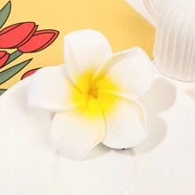 4pcs Hawaiian Flower Hair Clips, Plumeria Hair Clips 2.5 Inch Artificial Flower Hair Clips, Seaside Hawaiian Hair Accessories For Holiday Beach Party, Suitable For Women And Men, Seaside Style Elegant, Bohemian Style, Colorful Plumeria Headdress, Romantic Couple Travel Hair Clips Valentine's Daysummer Claw Clips Hair Claws Hair Barrettes, School Stuff
