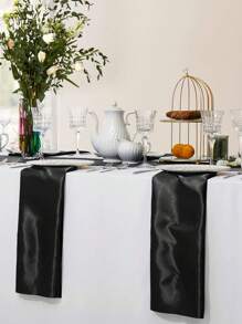 High-Quality Satin Napkins, Soft And Square Shaped, Ideal For Dinner Parties, Wedding Receptions, Festive Table Decoration - Multicolor - View 31