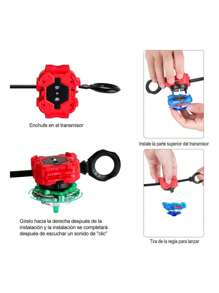 Juguete lanzador Burst Beyblades de 12 piezas con caja de almacenamiento,juguete peonza - Multicolor - Ver 5