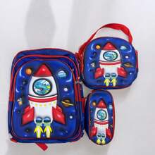 Mochila 3D Infantil 3 en 1 con luz led, Divertidos Estampados Multicompartimento ALEATORIO - Niño - Ver 4