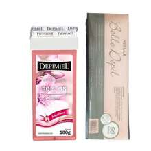Depimiel Roll-On Honey Hot Wax Kit 100g + Depilatory Wipe 50 Units - 淺粉色 - 查看 3