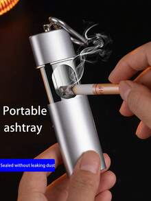 1 chiếc gạt tàn bỏ túi di động, gạt tàn bằng thép không gỉ, quà tặng du lịch sáng tạo, móc khóa túi, nắp đậy - Nhiều màu - Xem 1