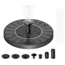 Bird Bath Fountain Solar Powered Water Pump Floating Outdoor Pond Garden Pool US - Black - View 10