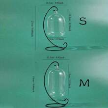 1 个圆柱形悬挂式玻璃容器，透明玻璃球，用于苔藓微景观，适合水生植物和鱼类 - 無色 - 查看 11