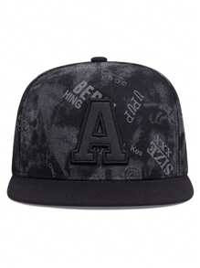 1pc Unisex Outdoor Letter A Graffiti Baseball Cap For Men New Fashion Embroidery Snapback Cap Era Hip Hop Cap Outdoor Sun Fitted Dad Hat
