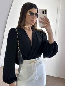 Women Bodysuits - Black - View 1