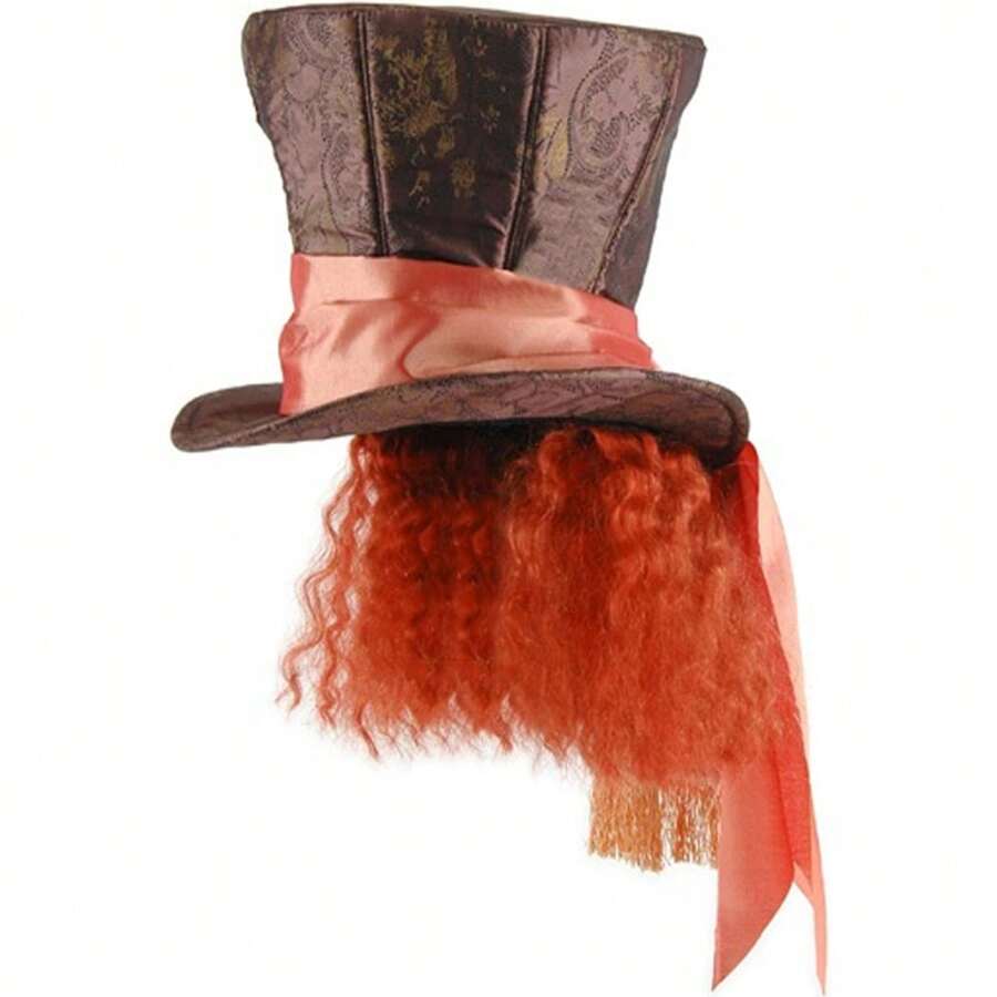 Chapéu Chapeleiro Maluco com Peruca - Multicolorido - Visão 1
