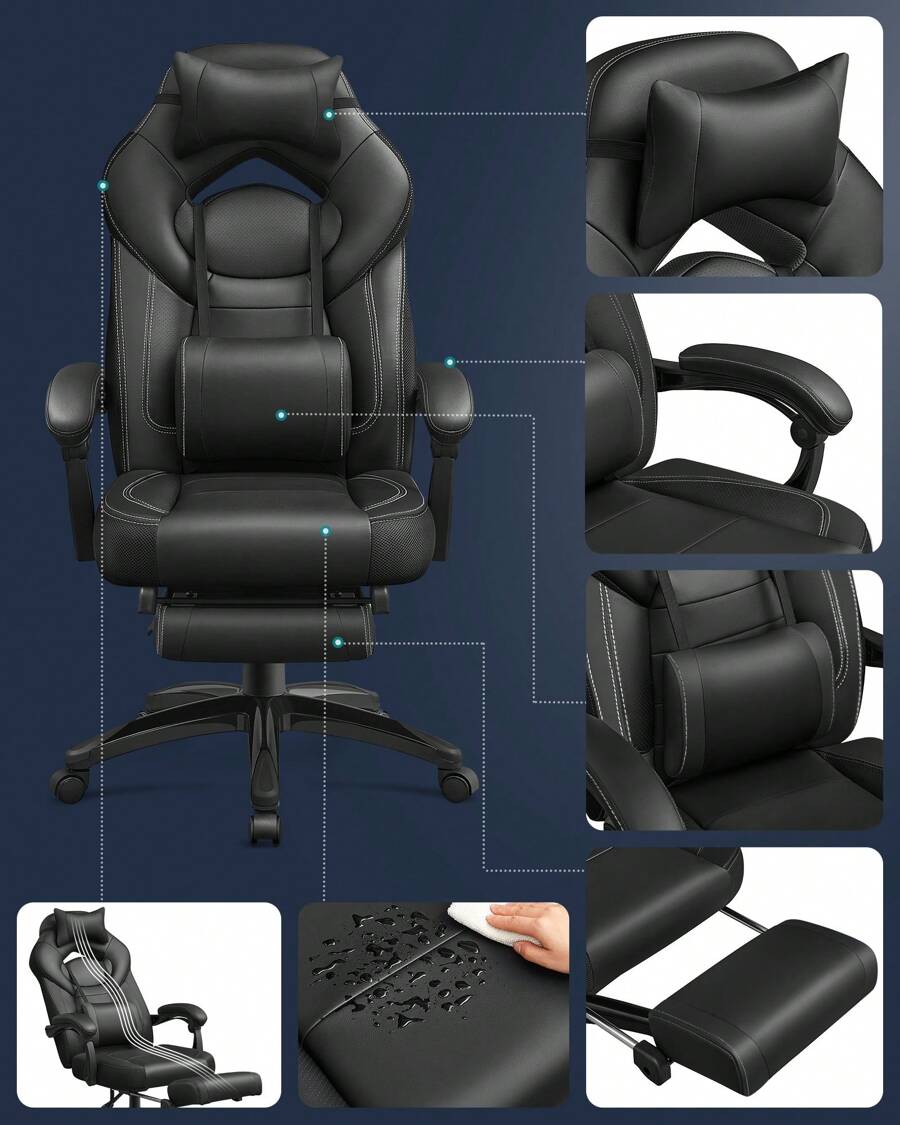 SONGMICS Video Game Chair - Black - View 1