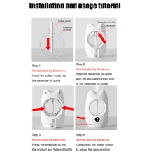 1pc Rechargeable Ultrasonic Aroma Diffuser, Christmas/Thanksgiving Gift, 7 Modes Adjustable, Desk Placement Or Wall Mounted, Aroma Diffuser And Fragrance Oils Sold Separately, Air Freshener, Air Purifier, Deodorizer, Suitable For Boyfriend/Girlfriend, Valentine's Day Gift - White - View 3