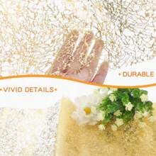 1 Roll Of Hot Stamping Mesh Table Runner, Simple & Modern High-End Style For Party, Outdoor Dining, Wedding, Living Room, Kitchen, Restaurant Table Decoration - Gold - View 7