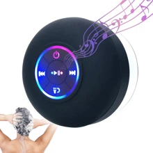 Wireless Shower Speaker Waterproof 5.0 Bluetooth Speaker With Suction - Black - View 6