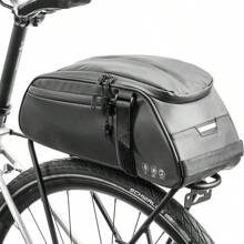 1pc Large Capacity Waterproof Cycling Backpack, Mountain Bike Saddlebag, Rear Pannier, Seat Post Bag, Front Handlebar Pack, Bike Accessory Storage Bag - Black - View 17