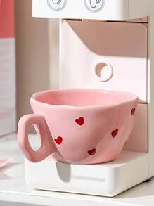 1 chiếc cốc gốm hình trái tim màu hồng theo phong cách Bắc Âu, cốc cà phê latte kiểu Mỹ cực kỳ hấp dẫn kèm cốc trà chiều thủ công để sử dụng tại nhà, quà tặng lễ hội, quà tặng sinh nhật, đồ dùng cho tiệc, thích hợp làm quà tặng cho bạn trai, bạn gái - Nhiều màu - Xem 8