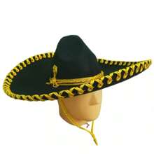 SOMBRERO CHARRO TIPICO MEXICANO - Dorado - Ver 2