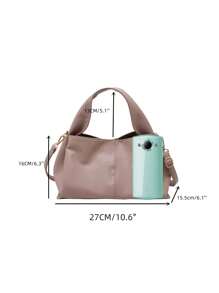 Bolsa cuadrada de litchi en relieve