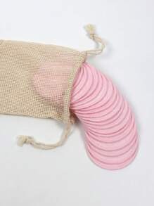 Makeup Remover Pads With Storage Bag - Pack Of 5/10/20, Soft And Reusable Rounds, Suitable For Cleansers, Washable Bamboo Pads, Ideal For All Skin Types - Baby Pink - View 11