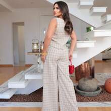 Women Two-Piece Outfits - Black and White - View 2