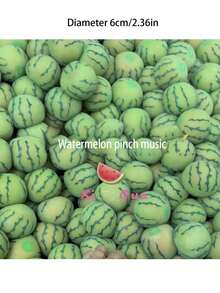 1pc Watermelon Squishy Toy For Stress Relief And Entertainment, Prank Toy For Adults - All Specifications - View 2