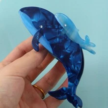 1pc Creative Whale Pattern Acetate Hair Claw Clip Non-Slip Strong Hold Jaw Clips Headwear For Women Fall Winter Hair Clip Hair Accessories For Women For Vacation Outfits Woman